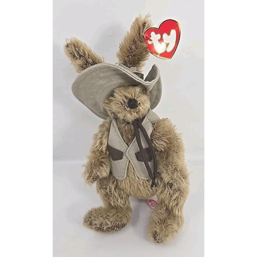 2000 Ty Beanie Baby Hogan No Worries! Retired Fully Jointed Brown Kangaroo‎ BB29